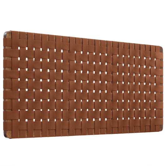 Modway - Sparta Weave Vegan Leather Full Headboard by Modway  Bedroom Headboards Brown - MOD-7122-WAL-BRN