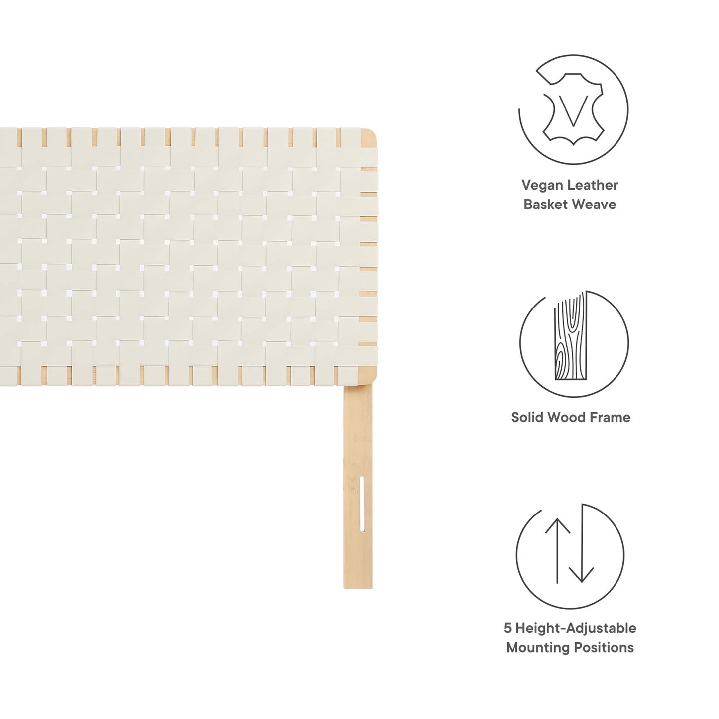 Modway - Sparta Weave Vegan Leather Queen Headboard by Modway  Bedroom Headboards Brown - MOD-7125-NAT-BEI