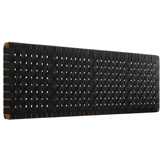 Modway - Sparta Weave Wall-Mount Vegan Leather King Headboard by Modway  Bedroom Headboards Black - MOD-7126-WAL-BLK