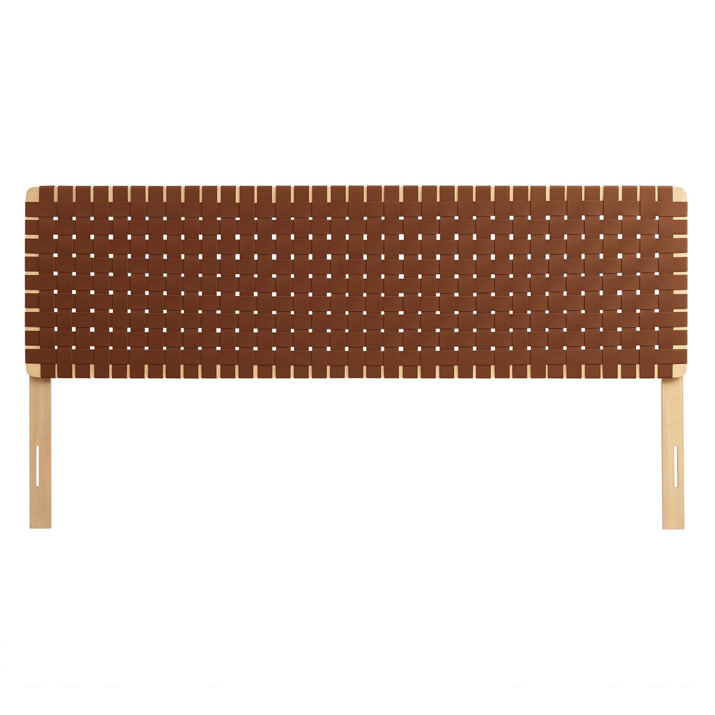 Modway - Sparta Weave Vegan Leather King Headboard by Modway  Bedroom Headboards Brown - MOD-7127-NAT-BRN