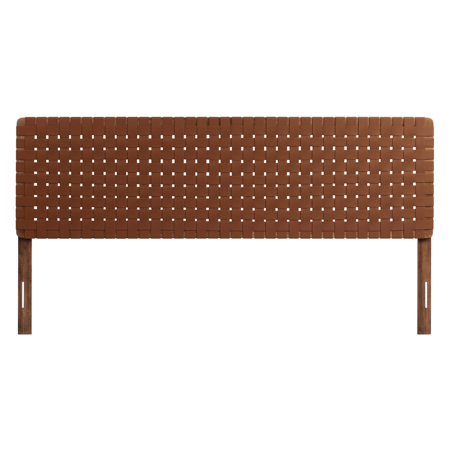 Modway - Sparta Weave Vegan Leather King Headboard by Modway  Bedroom Headboards Brown - MOD-7127-WAL-BRN