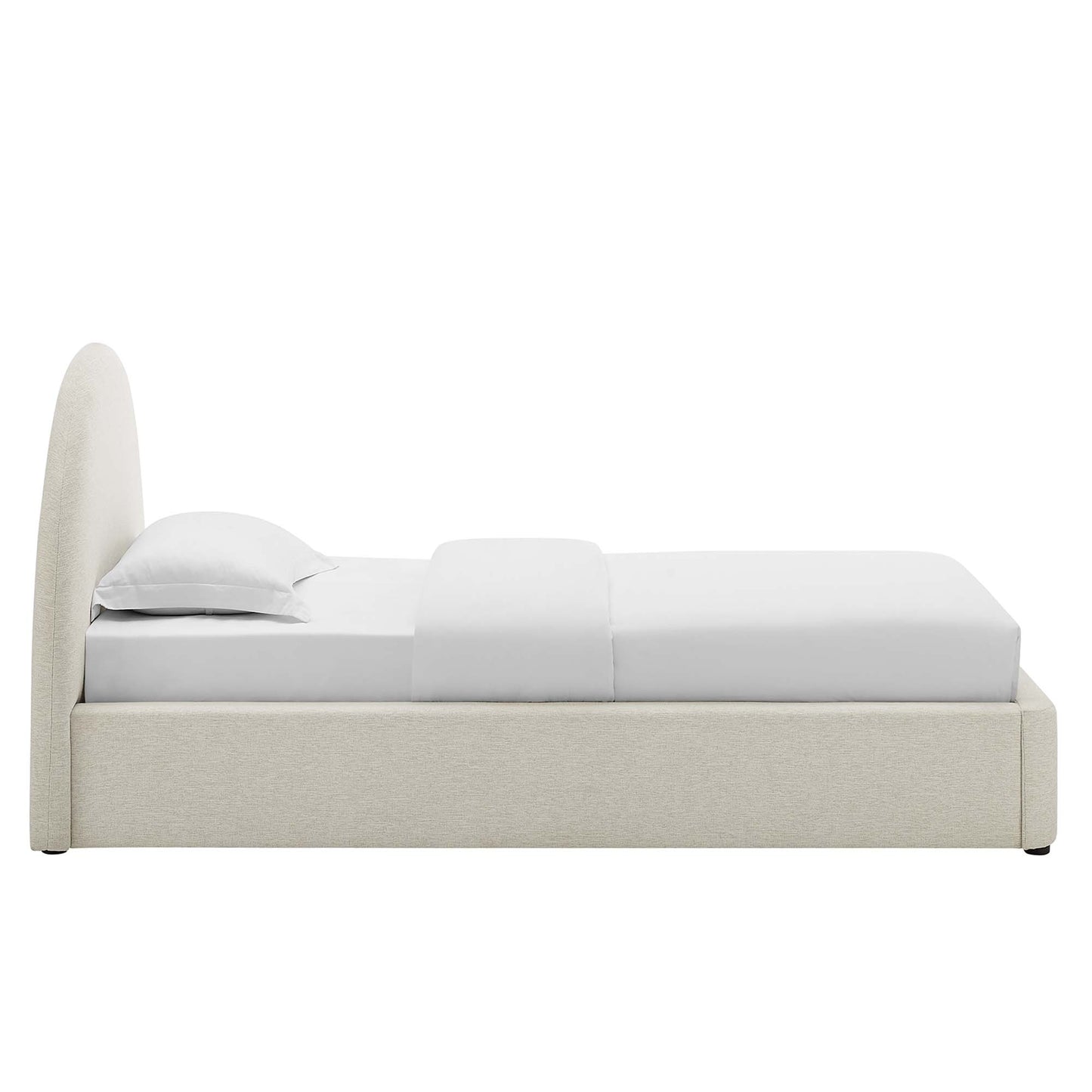 Modway - Resort Upholstered Fabric Arched Round Twin Platform Bed by Modway  Bedroom Beds White - MOD-7128-HEI