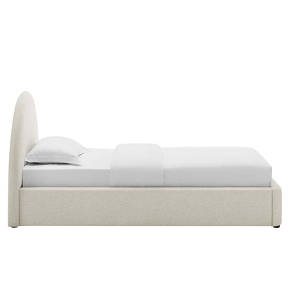 Modway - Resort Upholstered Fabric Arched Round Twin Platform Bed by Modway  Bedroom Beds White - MOD-7128-HEI