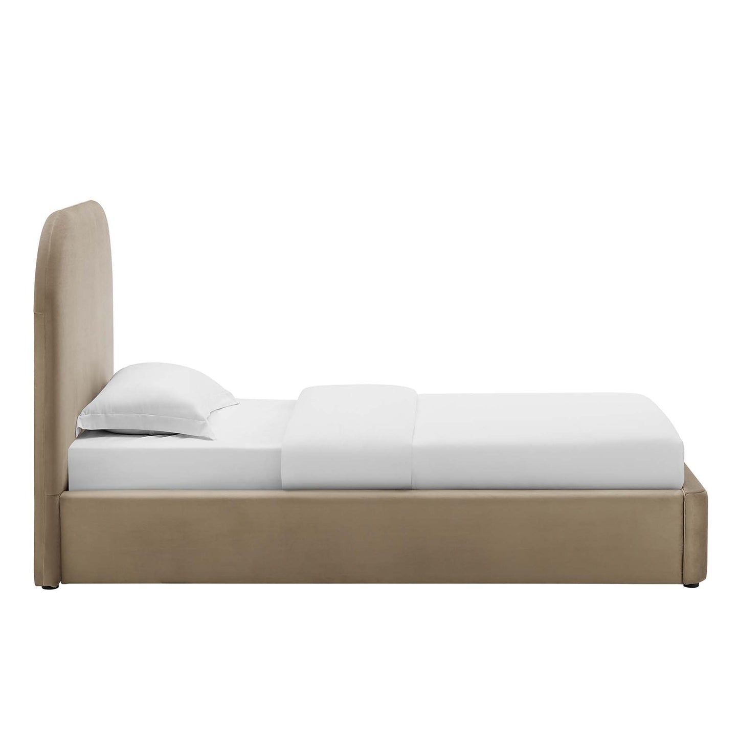 Modway - Keynote Performance Velvet Curved Twin Platform Bed by Modway  Bedroom Beds Brown - MOD-7137-TAU