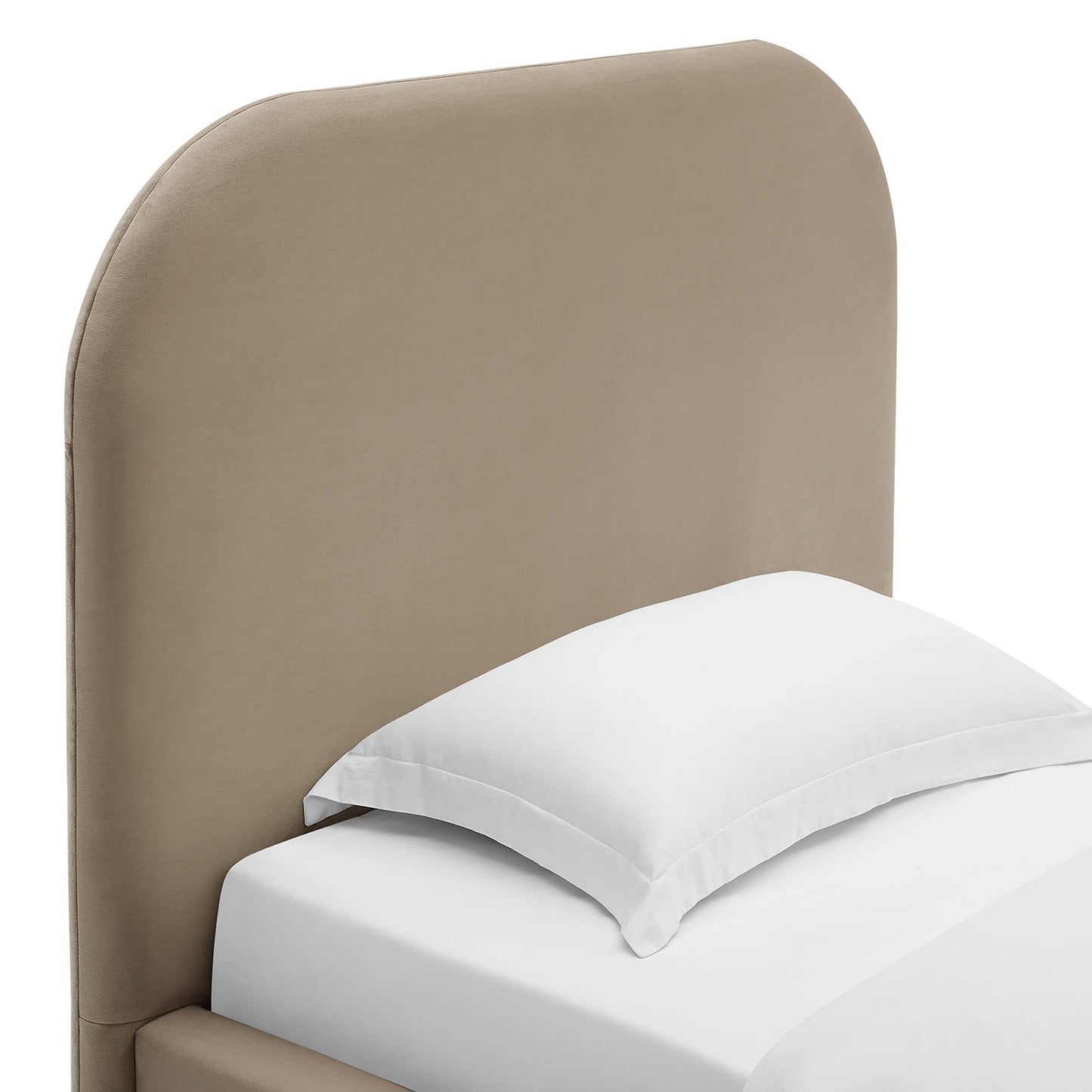 Modway - Keynote Performance Velvet Curved Twin Platform Bed by Modway  Bedroom Beds Brown - MOD-7137-TAU