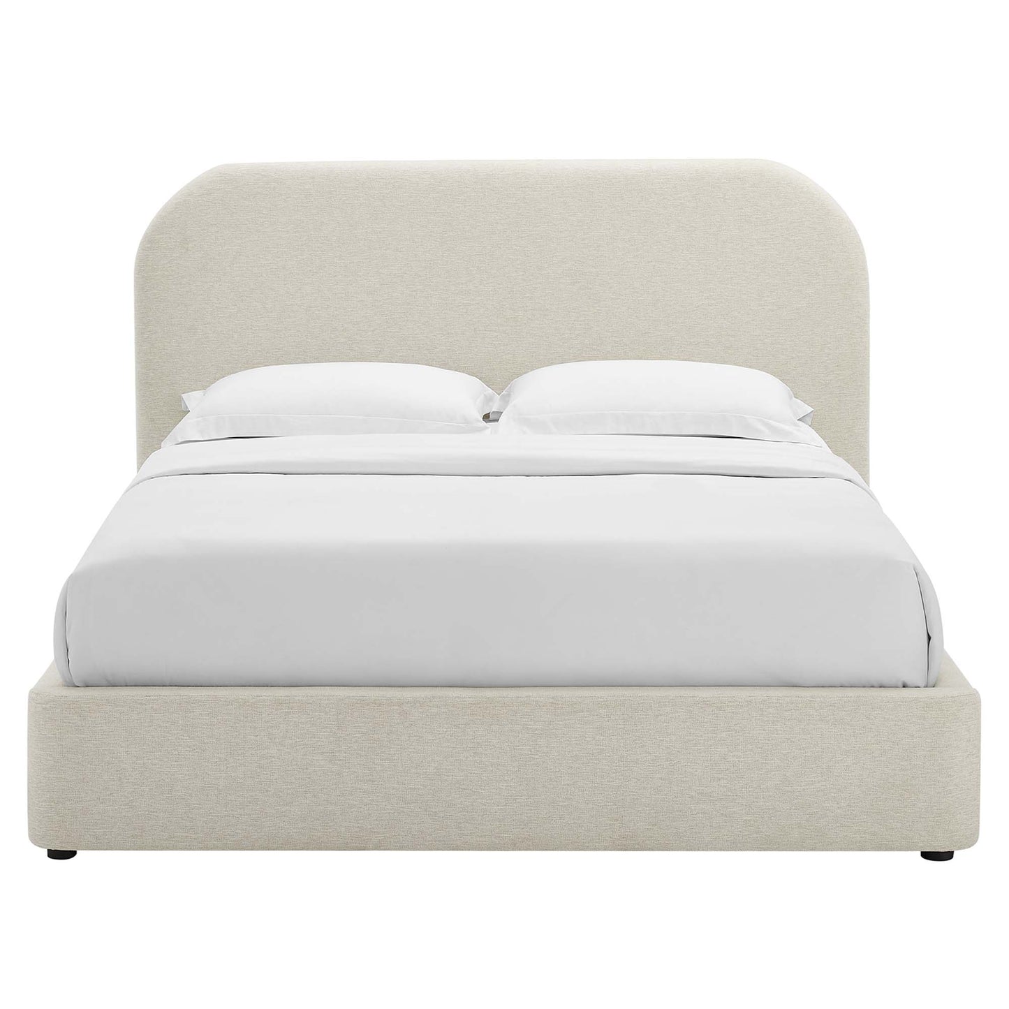 Modway - Keynote Upholstered Fabric Curved Full Platform Bed by Modway  Bedroom Beds White - MOD-7138-HEI
