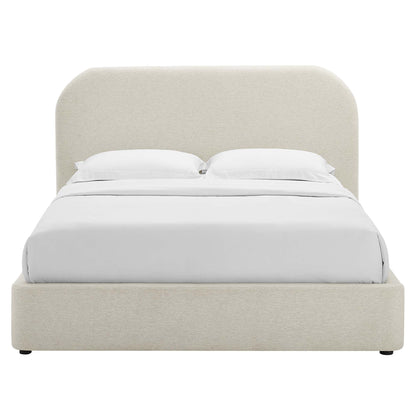 Modway - Keynote Upholstered Fabric Curved Full Platform Bed by Modway  Bedroom Beds White - MOD-7138-HEI