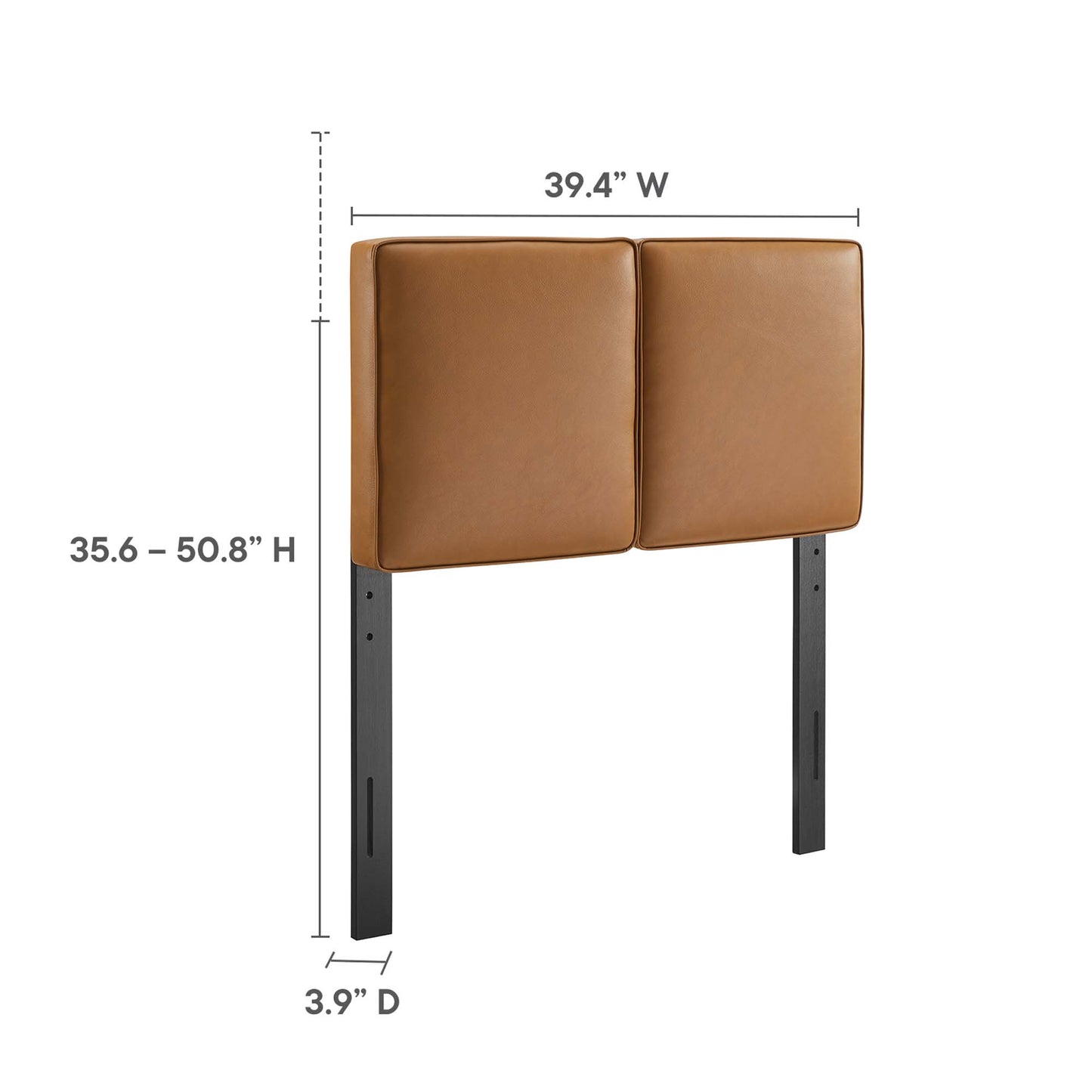 Modway - Lindee Vegan Leather Twin Headboard by Modway  Bedroom Headboards Brown - MOD-7144-TAN