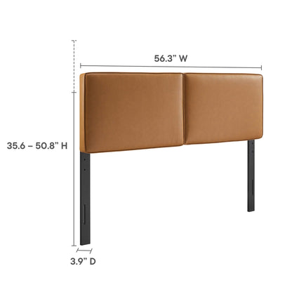Modway - Lindee Vegan Leather Full Headboard by Modway  Bedroom Headboards Brown - MOD-7146-TAN