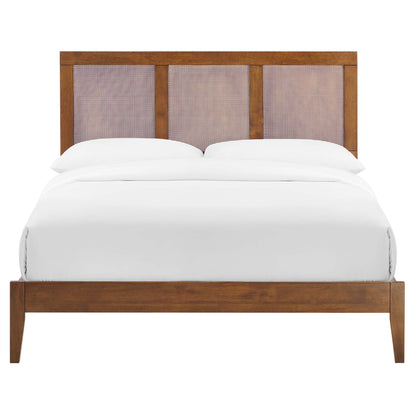 Modway - Sirocco Rattan and Wood Full Platform Bed by Modway  Bedroom Beds Brown - MOD-7153-WAL