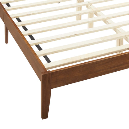 Modway - Sirocco Rattan and Wood Full Platform Bed by Modway  Bedroom Beds Brown - MOD-7153-WAL
