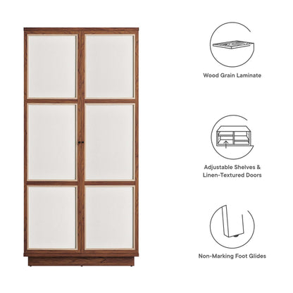 Modway - Capri 70" Tall Wood Grain Storage Cabinet by Modway  Living Room  Brown - MOD-7156-WAL