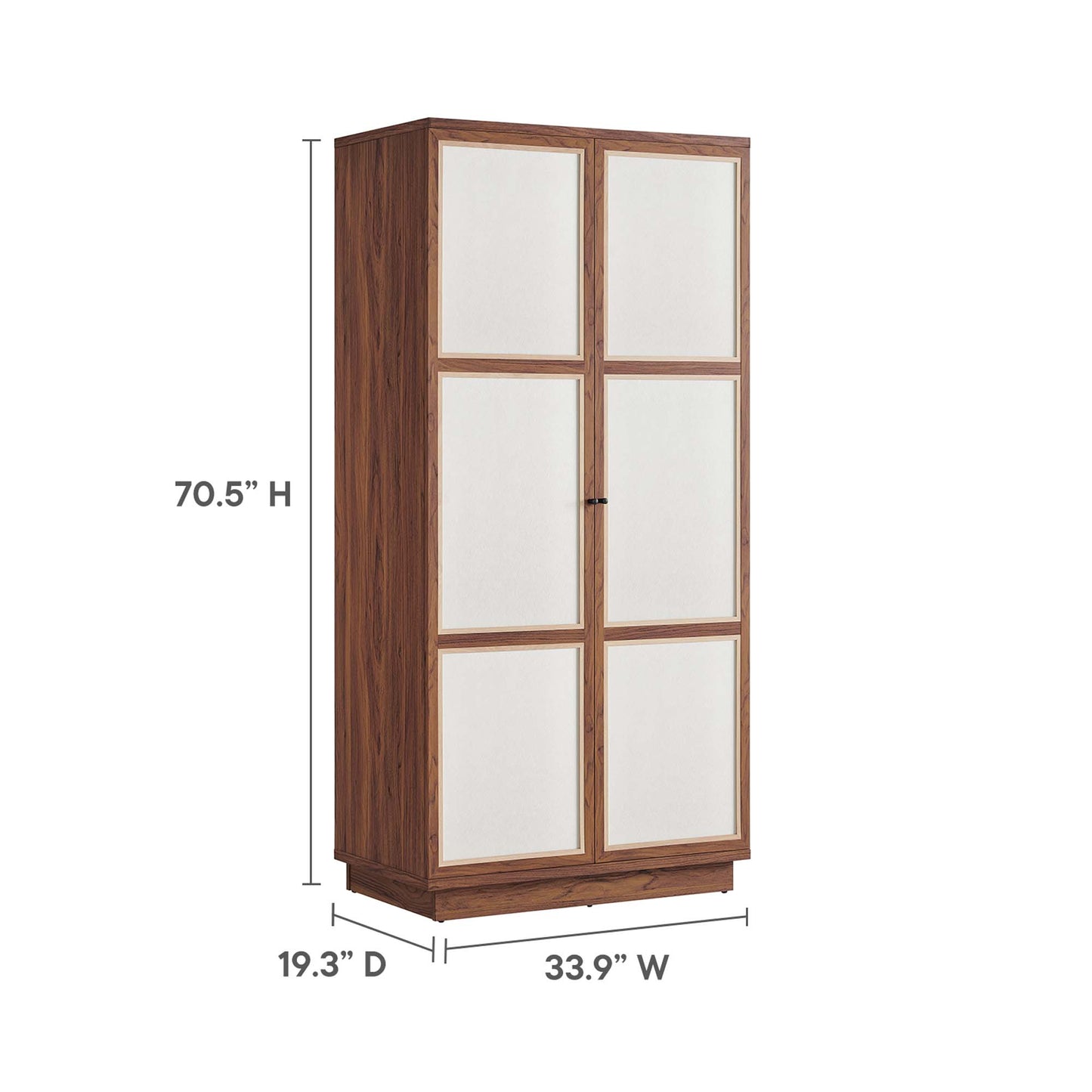 Modway - Capri 70" Tall Wood Grain Storage Cabinet by Modway  Living Room  Brown - MOD-7156-WAL
