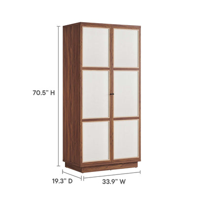 Modway - Capri 70" Tall Wood Grain Storage Cabinet by Modway  Living Room  Brown - MOD-7156-WAL