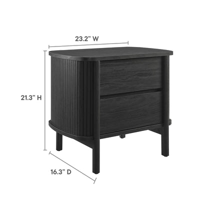Modway - Cadence 2-Drawer Nightstand by Modway  Bedroom  Black - MOD-7158-BLK