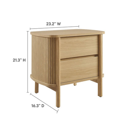 Modway - Cadence 2-Drawer Nightstand by Modway  Bedroom  Brown - MOD-7158-OAK