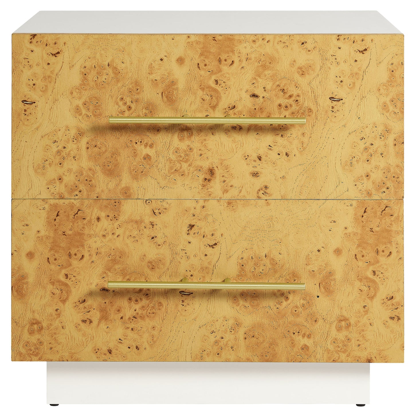 Modway - Abel 2-Drawer Burl Wood Nightstand by Modway  Bedroom Case Goods Brown - MOD-7159-WHI-BUR