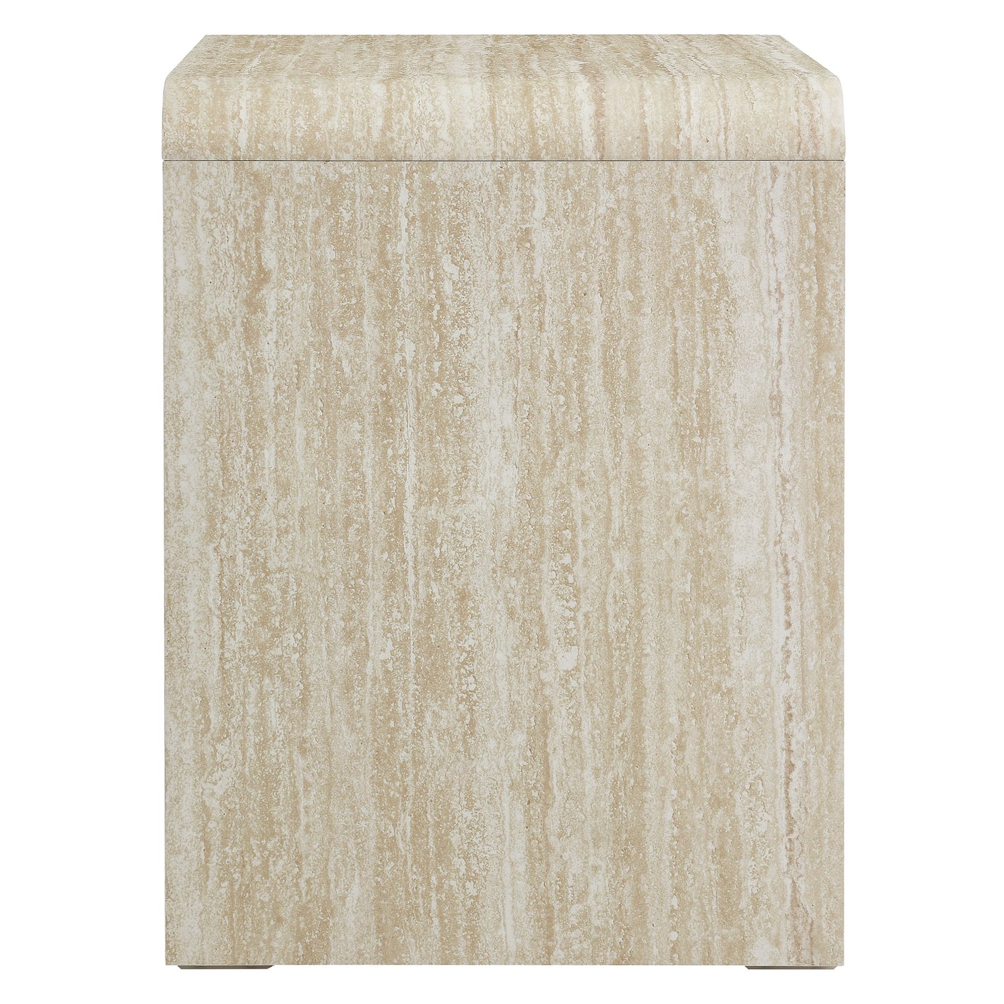 Brown 1-drawer nightstand with a rectangular silhouette.