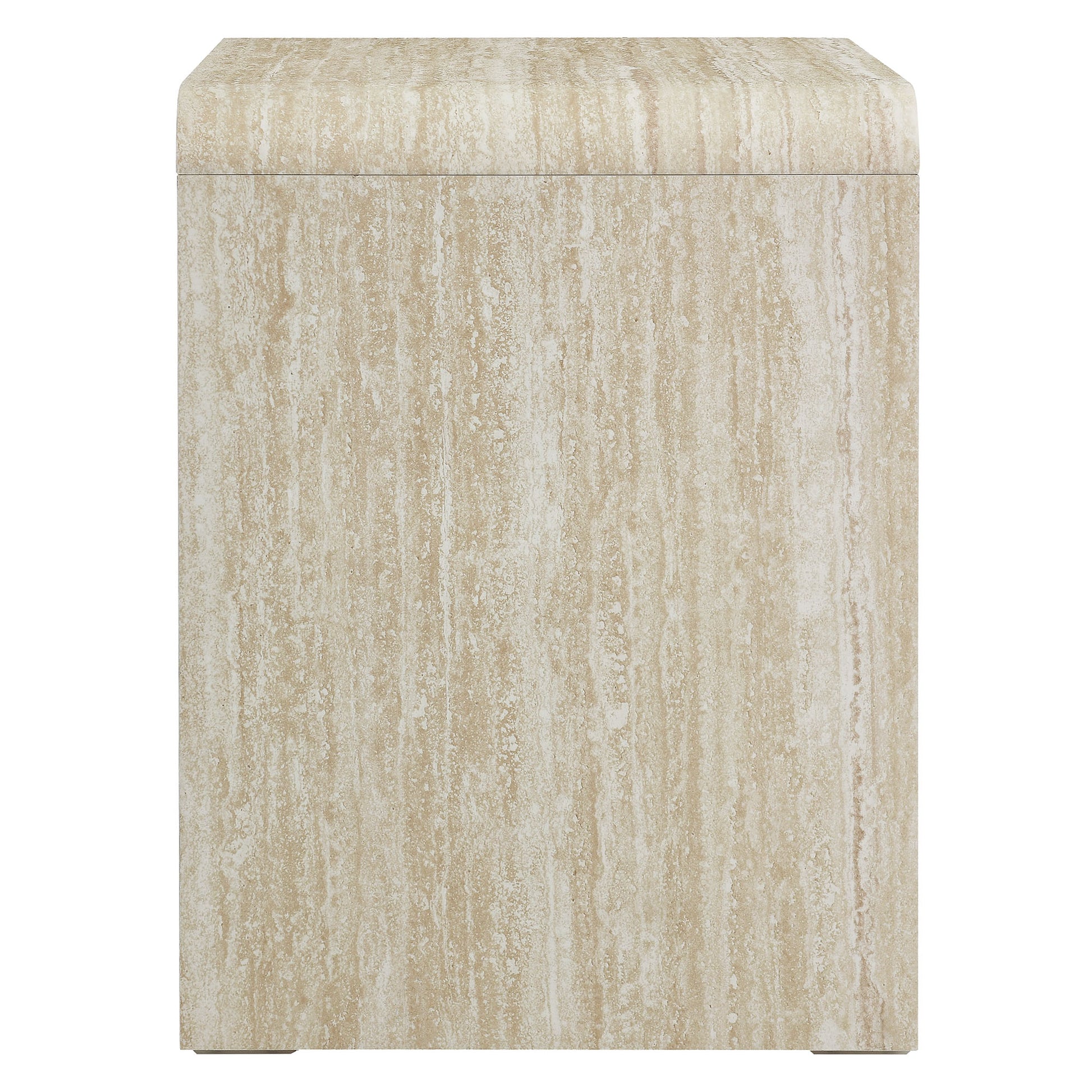 Brown 1-drawer nightstand with a rectangular silhouette.