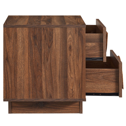 Modway - Bulwark 2-Drawer Nightstand by Modway  Bedroom Case Goods Brown - MOD-7162-WAL