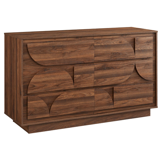 Modway - Bulwark 6-Drawer Dresser by Modway  Bedroom Case Goods Brown - MOD-7163-WAL
