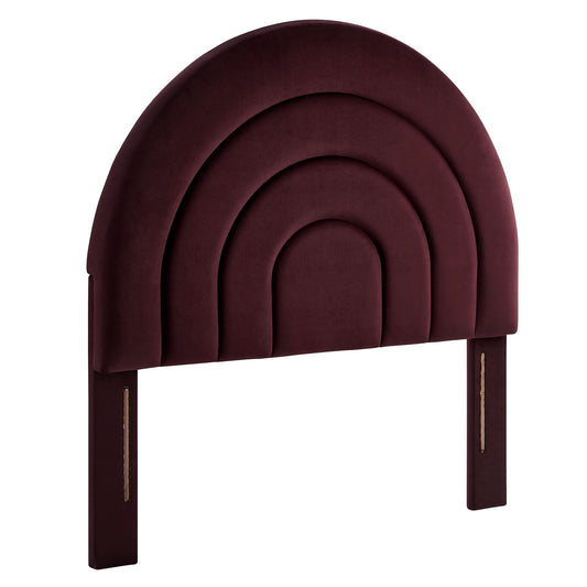 Modway - Solana Arched Performance Velvet Twin Headboard by Modway  Bedroom Headboards Purple - MOD-7169-MUL