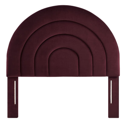 Modway - Solana Arched Performance Velvet Twin Headboard by Modway  Bedroom Headboards Purple - MOD-7169-MUL