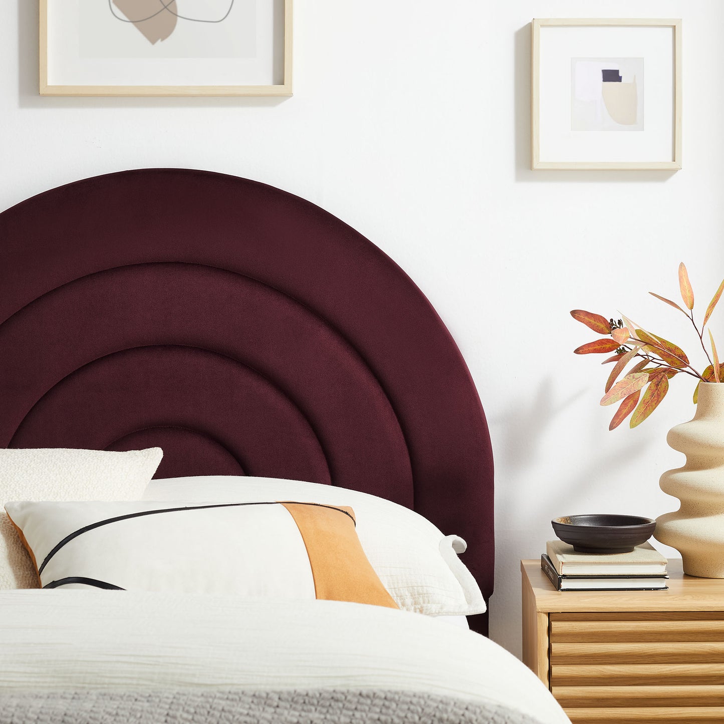 Modway - Solana Arched Performance Velvet Twin Headboard by Modway  Bedroom Headboards Purple - MOD-7169-MUL
