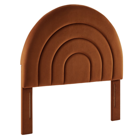 Modway - Solana Arched Performance Velvet Twin Headboard by Modway  Bedroom Headboards Brown - MOD-7169-RUS