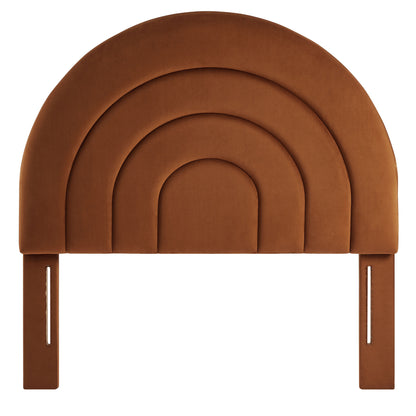 Modway - Solana Arched Performance Velvet Twin Headboard by Modway  Bedroom Headboards Brown - MOD-7169-RUS