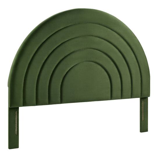 Modway - Solana Arched Performance Velvet Full Headboard by Modway  Bedroom Headboards Green - MOD-7170-MOG