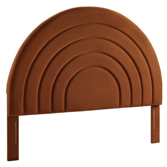 Modway - Solana Arched Performance Velvet Full Headboard by Modway  Bedroom Headboards Brown - MOD-7170-RUS
