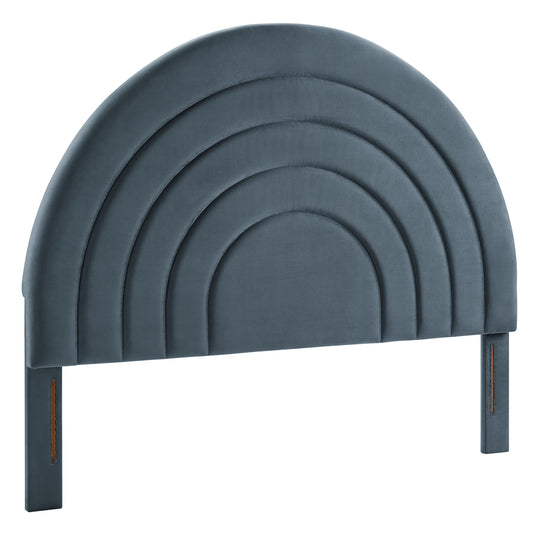 Modway - Solana Arched Performance Velvet Queen Headboard by Modway  Bedroom Headboards Blue - MOD-7171-CAB
