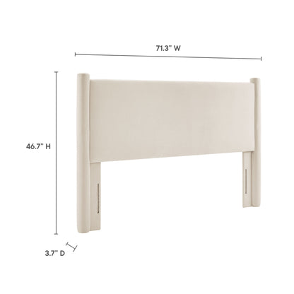 Modway - Rael Performance Velvet Queen Headboard by Modway  Bedroom Headboards Ivory - MOD-7179-ALA