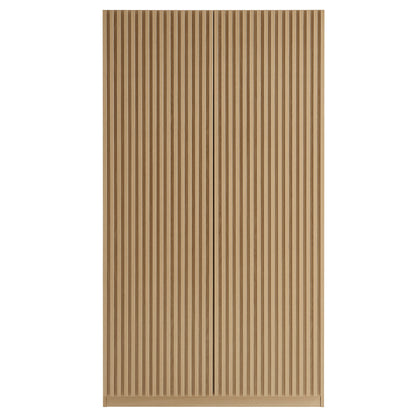 Modway - Render 2-Door Wardrobe Closet by Modway  Bedroom Case Goods Brown - MOD-7182-OAK