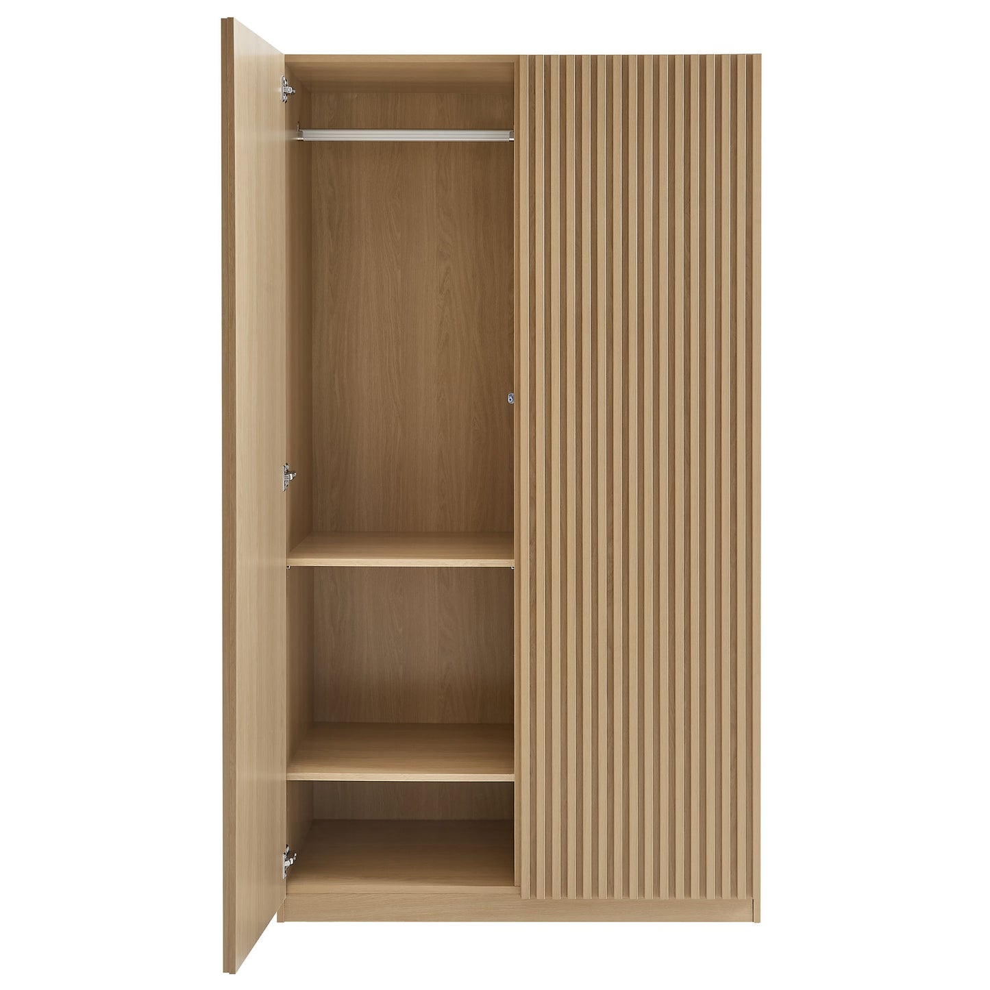 Modway - Render 2-Door Wardrobe Closet by Modway  Bedroom Case Goods Brown - MOD-7182-OAK