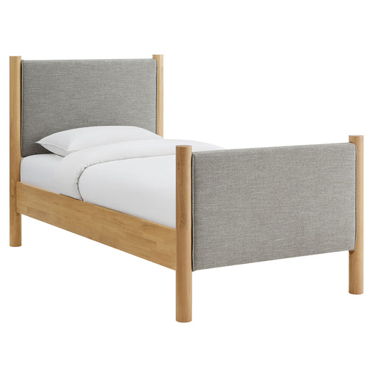Modway - Maven Twin Size Fabric Upholstered Platform Bed by Modway  Bedroom Beds Oatmeal - MOD-7183-HEW-OAK