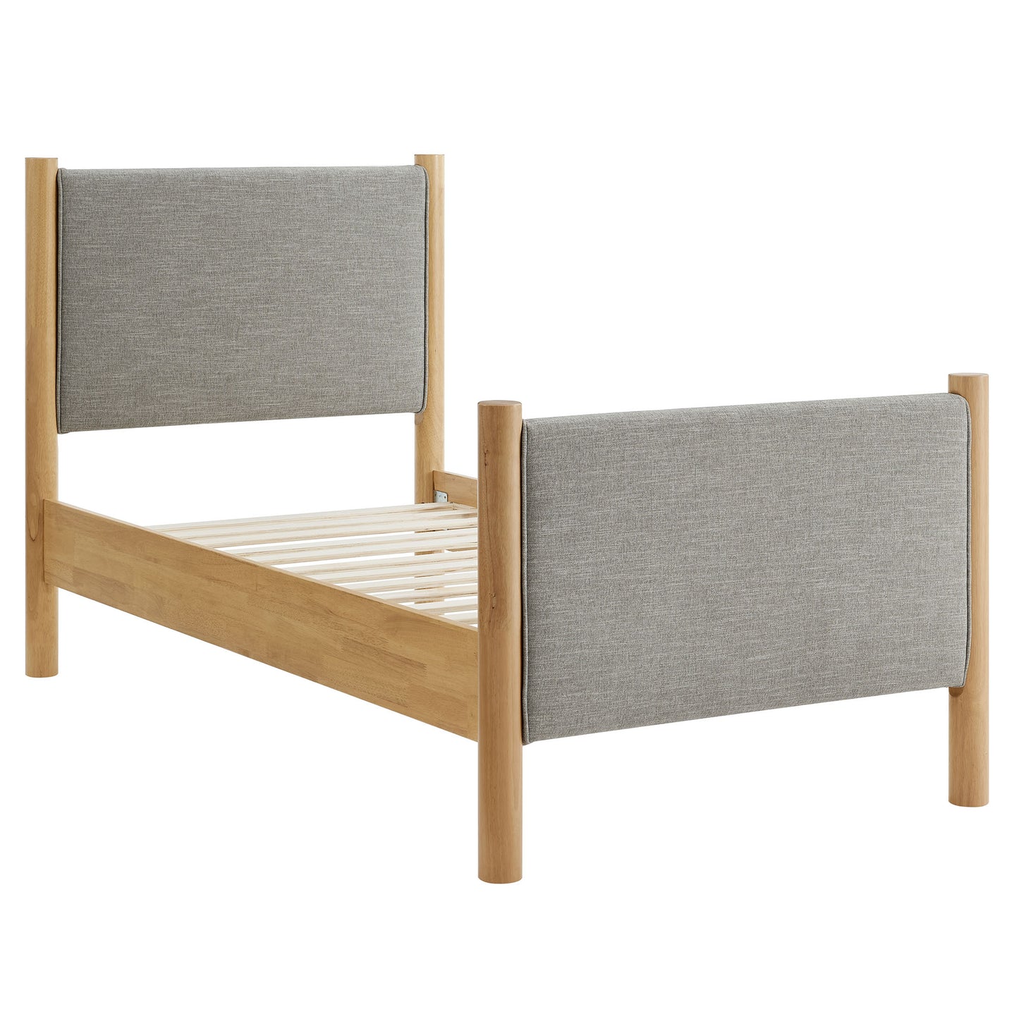 Modway - Maven Twin Size Fabric Upholstered Platform Bed by Modway  Bedroom Beds Oatmeal - MOD-7183-HEW-OAK