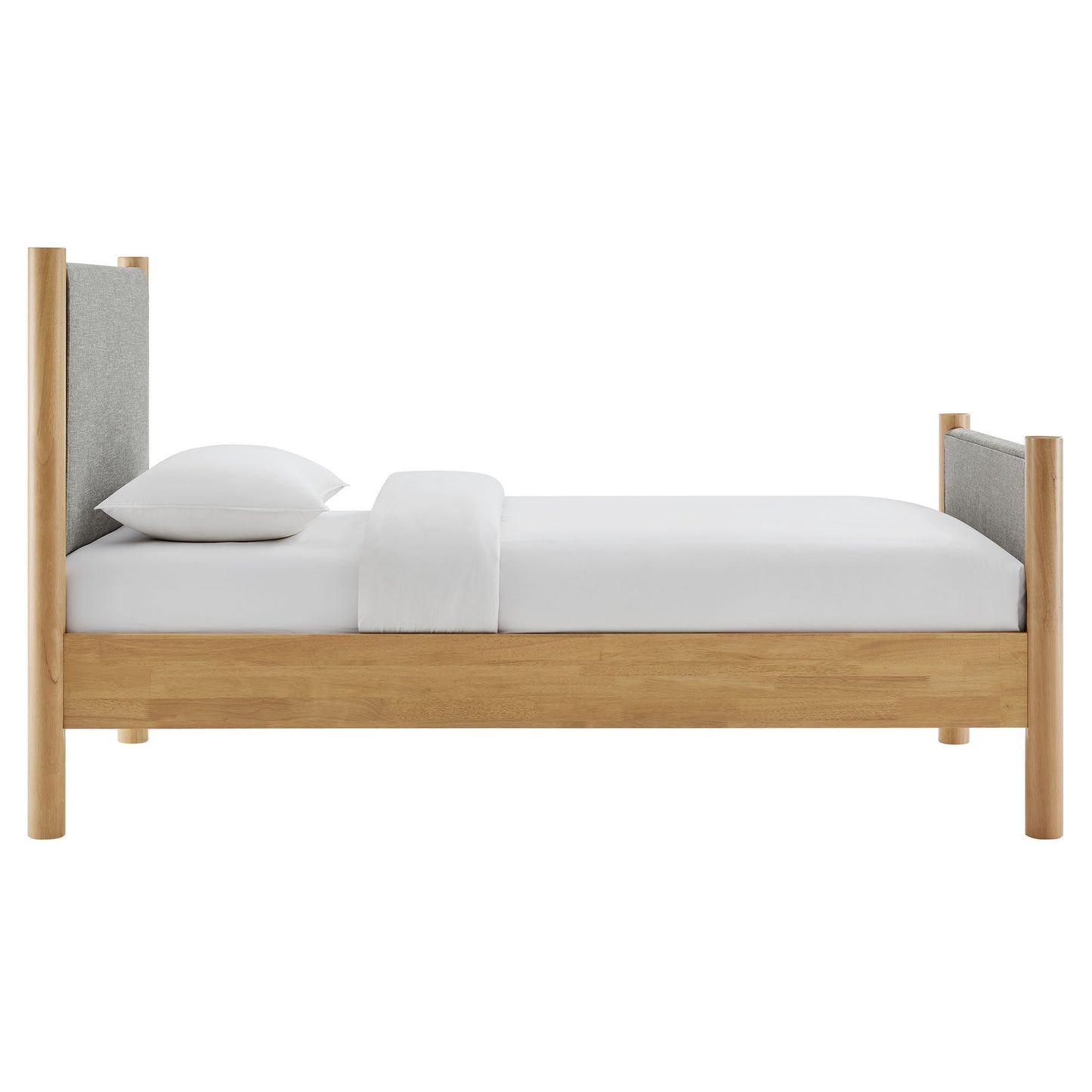 Modway - Maven Twin Size Fabric Upholstered Platform Bed by Modway  Bedroom Beds Oatmeal - MOD-7183-HEW-OAK