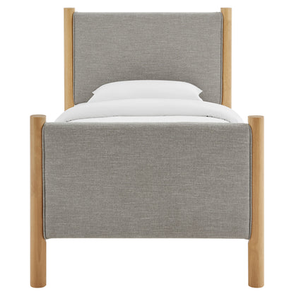 Modway - Maven Twin Size Fabric Upholstered Platform Bed by Modway  Bedroom Beds Oatmeal - MOD-7183-HEW-OAK