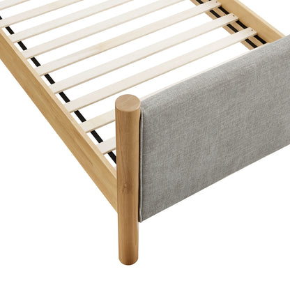 Modway - Maven Twin Size Fabric Upholstered Platform Bed by Modway  Bedroom Beds Oatmeal - MOD-7183-HEW-OAK