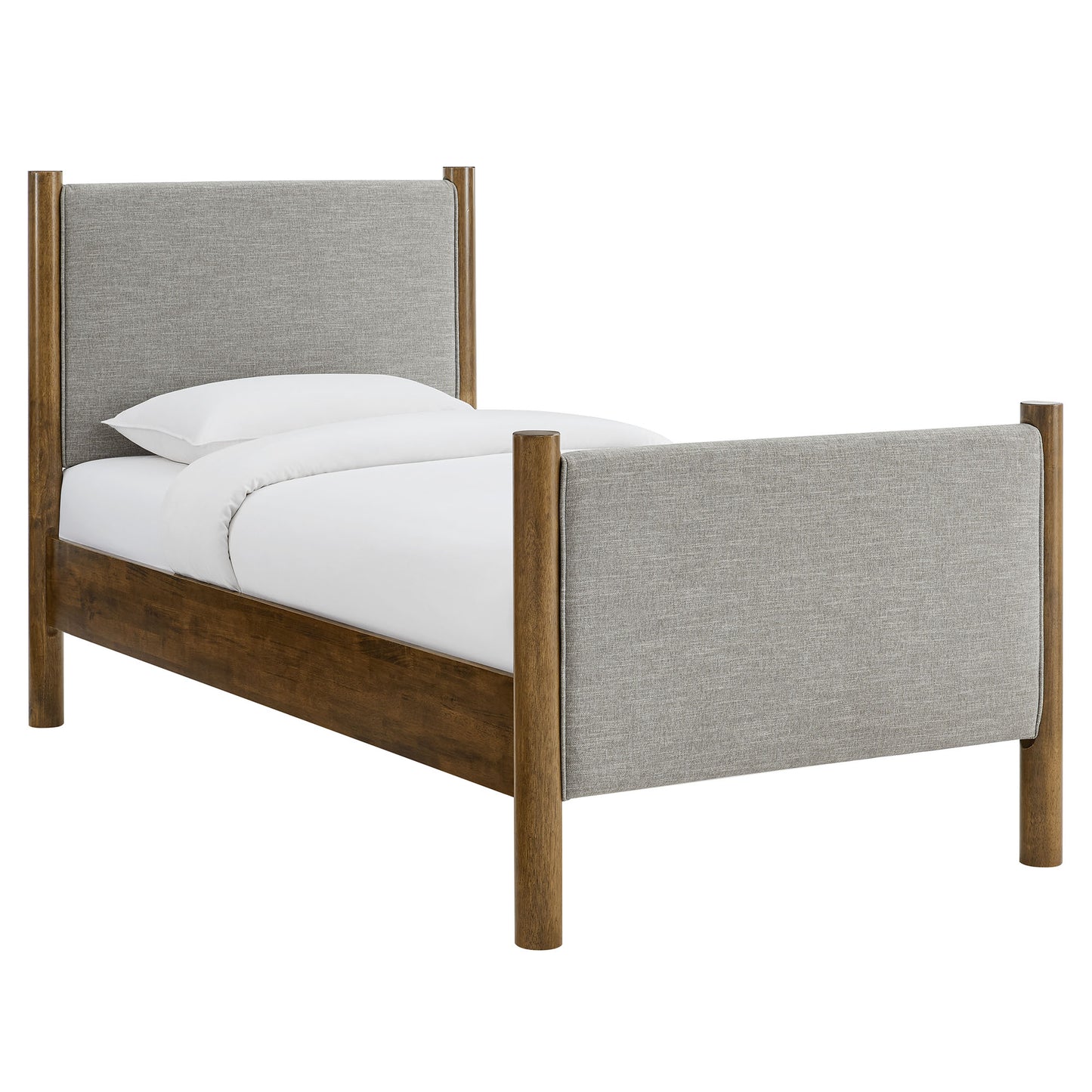 Modway - Maven Twin Size Fabric Upholstered Platform Bed by Modway  Bedroom Beds Oatmeal - MOD-7183-HEW-WAL