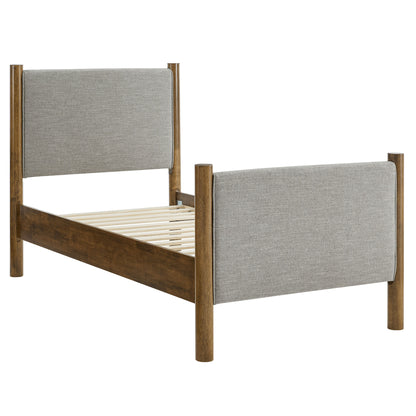 Modway - Maven Twin Size Fabric Upholstered Platform Bed by Modway  Bedroom Beds Oatmeal - MOD-7183-HEW-WAL