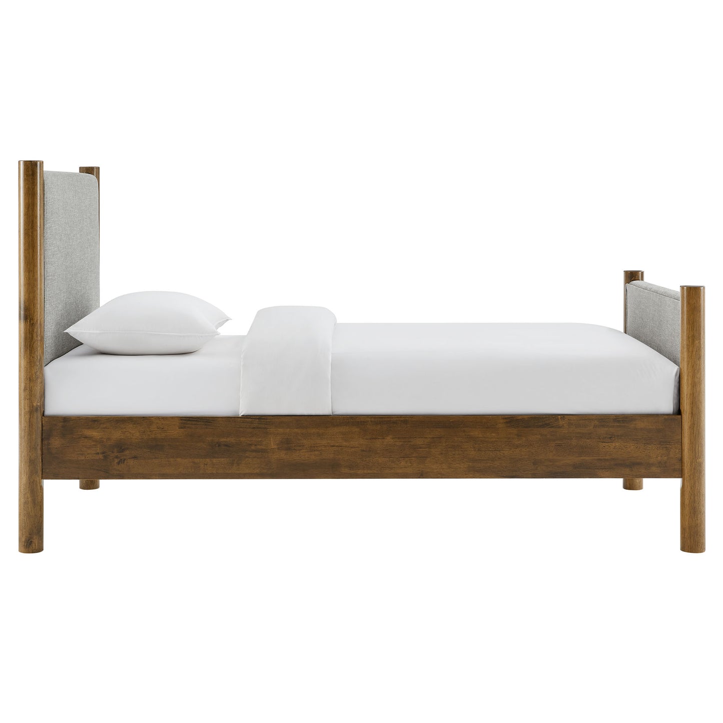 Modway - Maven Twin Size Fabric Upholstered Platform Bed by Modway  Bedroom Beds Oatmeal - MOD-7183-HEW-WAL