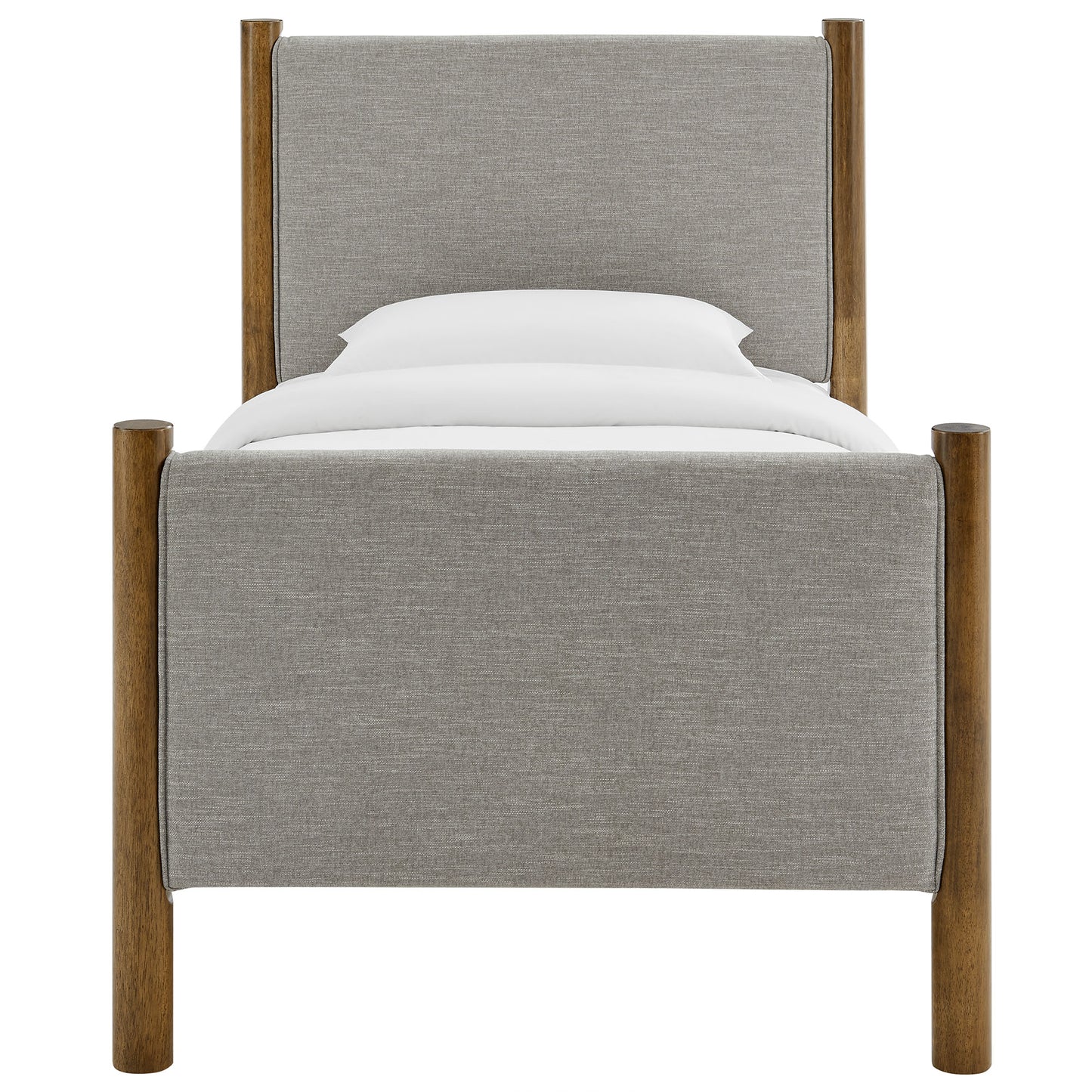 Modway - Maven Twin Size Fabric Upholstered Platform Bed by Modway  Bedroom Beds Oatmeal - MOD-7183-HEW-WAL
