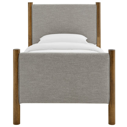 Modway - Maven Twin Size Fabric Upholstered Platform Bed by Modway  Bedroom Beds Oatmeal - MOD-7183-HEW-WAL