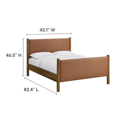 Modway - Maven Full Size Vegan Leather Upholstered Platform Bed by Modway  Bedroom Beds Brown - MOD-7187-TAN-WAL