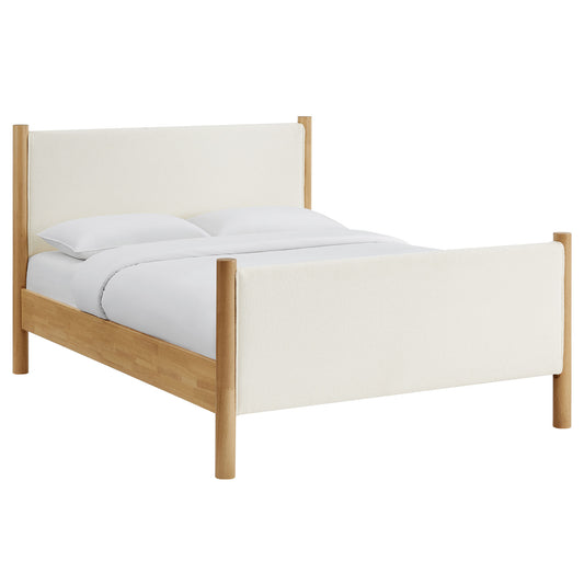 Modway - Maven Full Size Boucle Upholstered Platform Bed by Modway  Bedroom Beds Ivory - MOD-7188-FEA-OAK