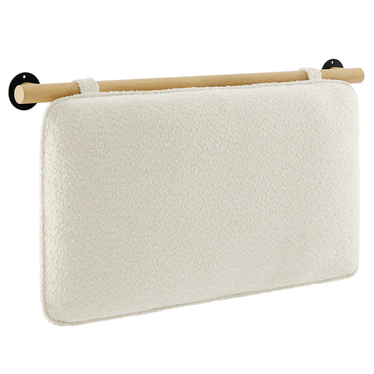 Modway - Anela Wall-Mounted Chenille Upholstered Twin Headboard by Modway  Bedroom Headboards Brown - MOD-7205-CRE-NAT