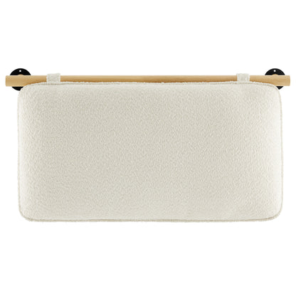 Modway - Anela Wall-Mounted Chenille Upholstered Twin Headboard by Modway  Bedroom Headboards Brown - MOD-7205-CRE-NAT